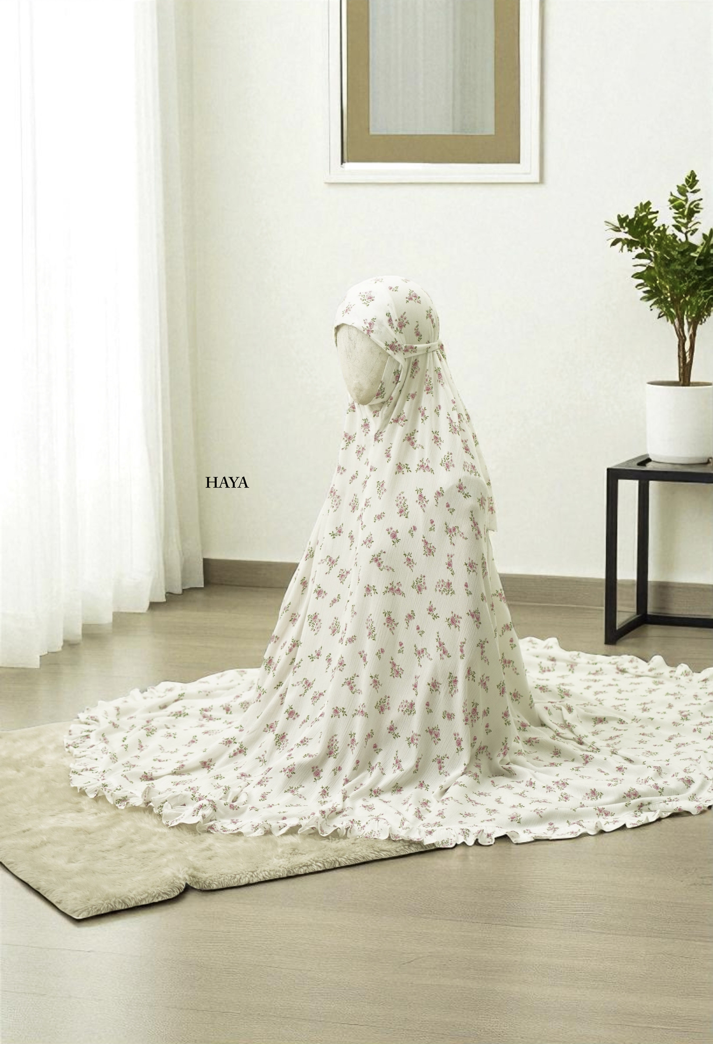 Sleeveless cotton khimar.