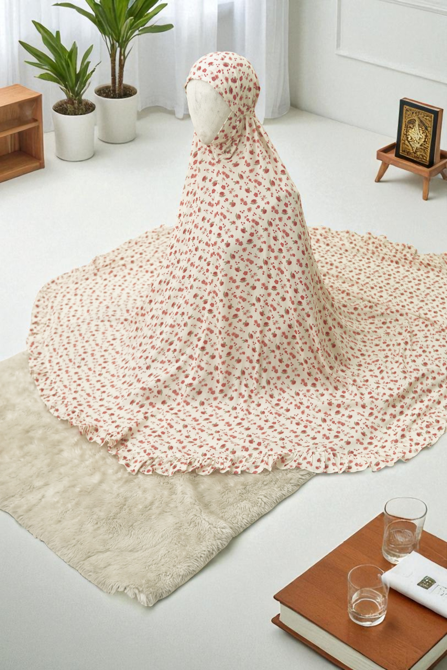 Sleeveless cotton khimar
