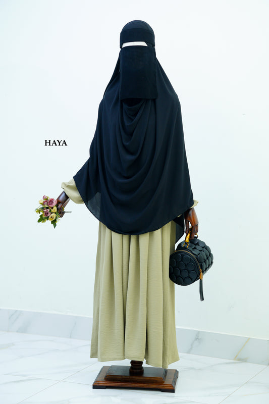 ONE LOOP HIJAB WITH ONE PARTEGYPTIAN NIQAB