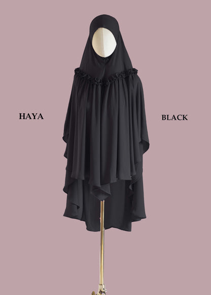 One layer frill hijab