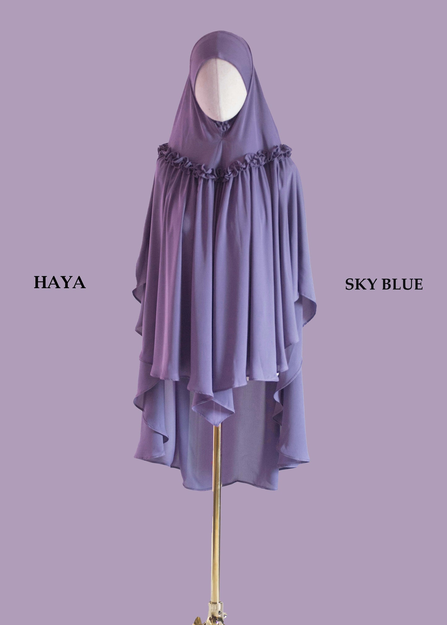 One layer frill hijab