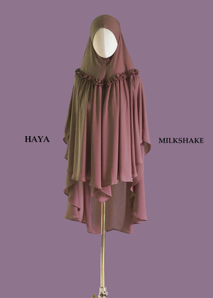 One layer frill hijab