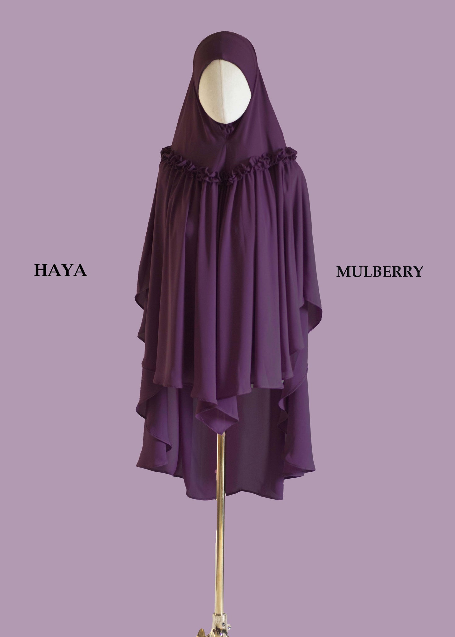 One layer frill hijab