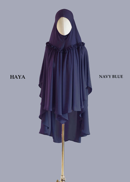 One layer frill hijab