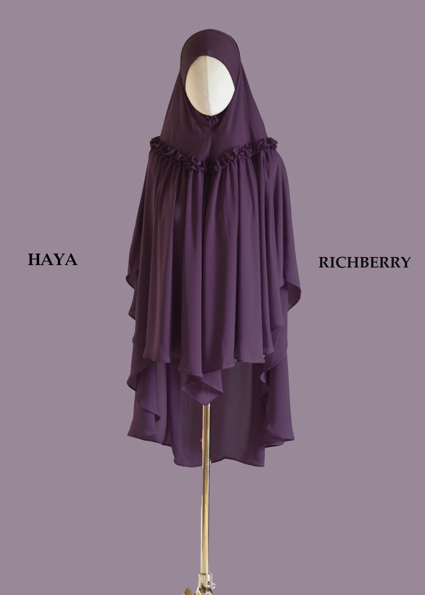 One layer frill hijab