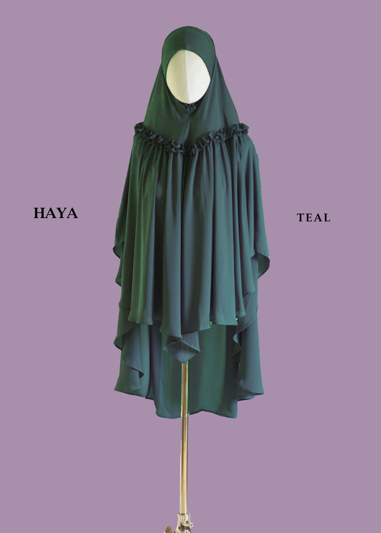 One layer frill hijab