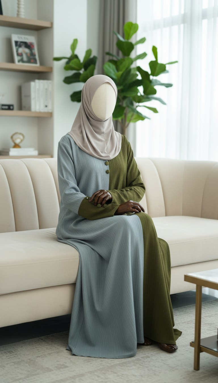 CONTRAST ABAYA
